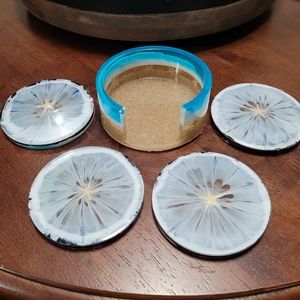 Handmade Sand Dollar Coaster Set of 4